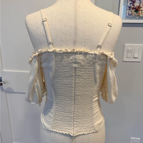 Reformation White Off-Shoulder Blouse - Picture 6 of 10